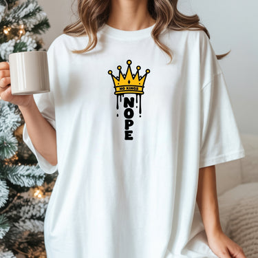 No Kings T-Shirt – Crown Graphic Tee, Patriotic Freedom Protest Design